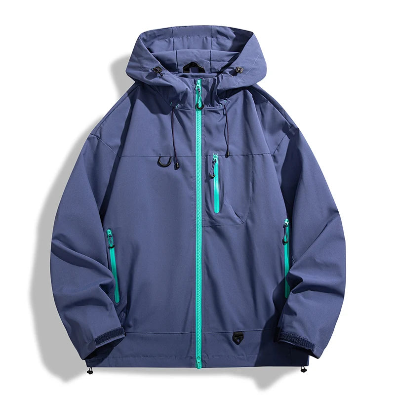 LNGXO Men Women Waterproof Hiking Jacket Trekking Camping Mountaineering Windbreaker Unisex Outdoor Sport Windproof Rain Coat