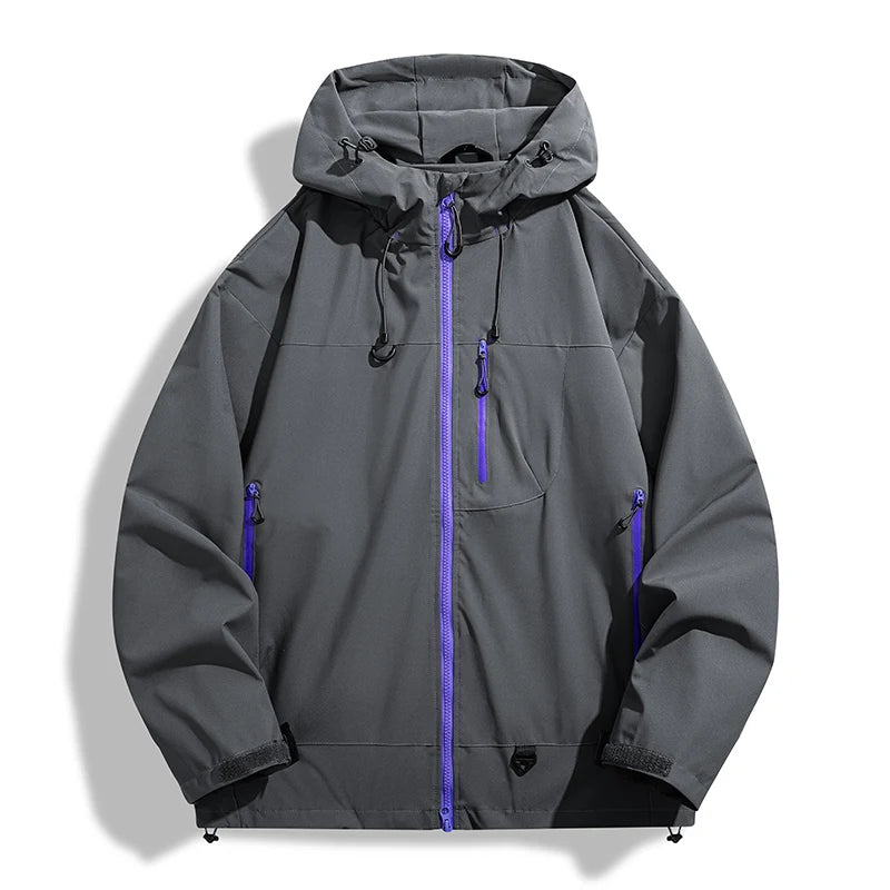 LNGXO Men Women Waterproof Hiking Jacket Trekking Camping Mountaineering Windbreaker Unisex Outdoor Sport Windproof Rain Coat