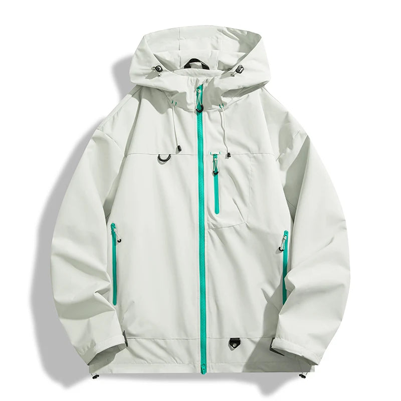 LNGXO Men Women Waterproof Hiking Jacket Trekking Camping Mountaineering Windbreaker Unisex Outdoor Sport Windproof Rain Coat