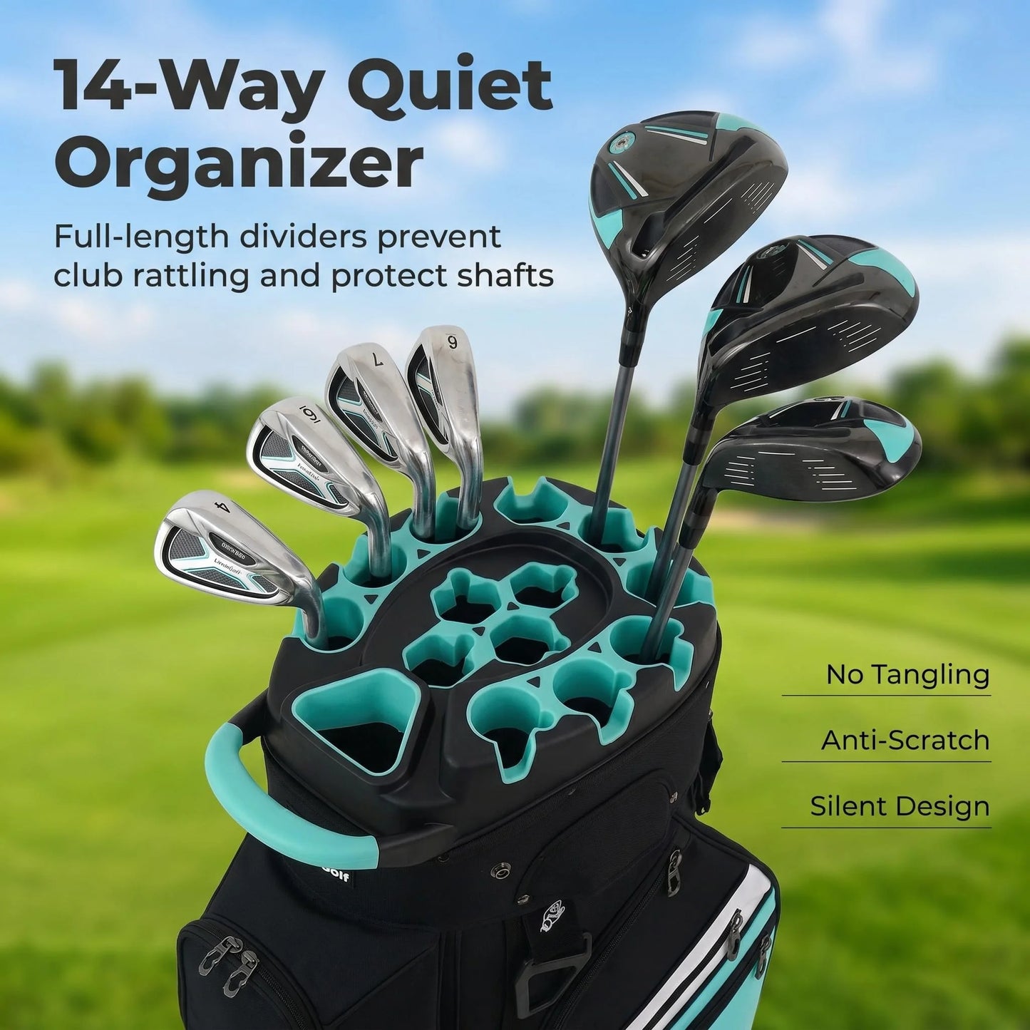 Livsingolf Dopamine Solid Color Golf 14-way cart bag