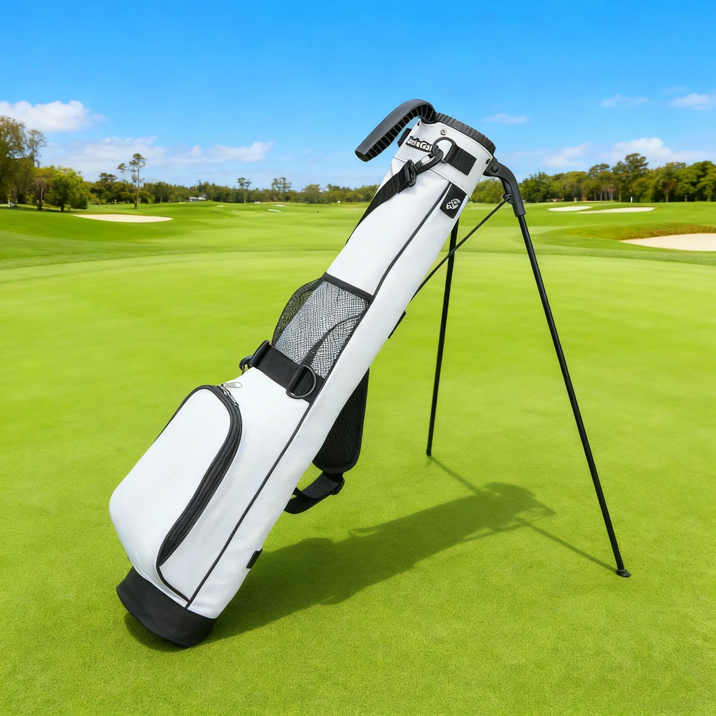 Lightweight golf stand bag, portable golf carry bag with shoulder straps, suitable for the driving range