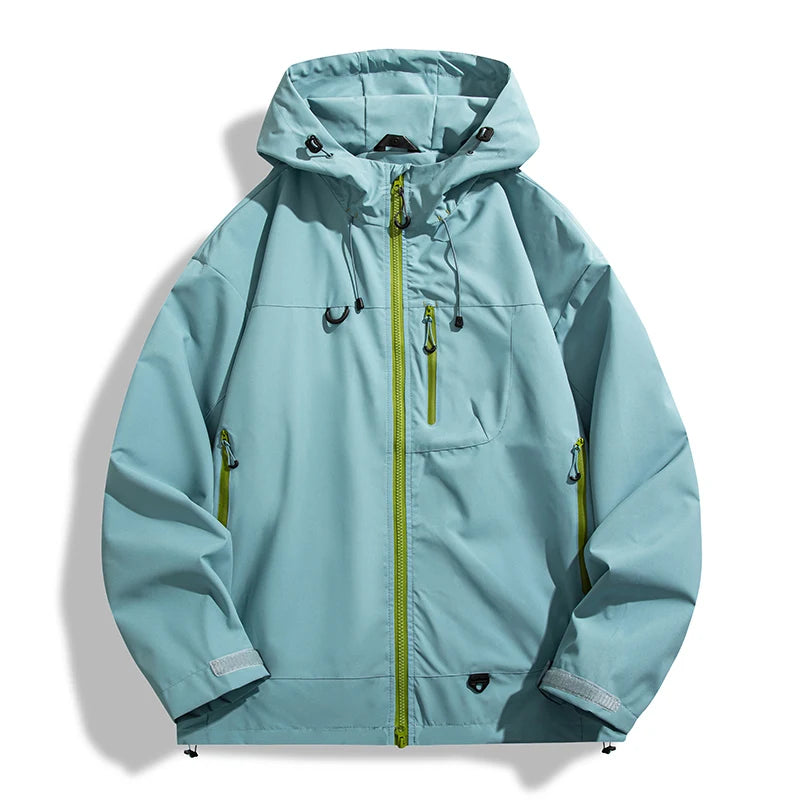 LNGXO Men Women Waterproof Hiking Jacket Trekking Camping Mountaineering Windbreaker Unisex Outdoor Sport Windproof Rain Coat