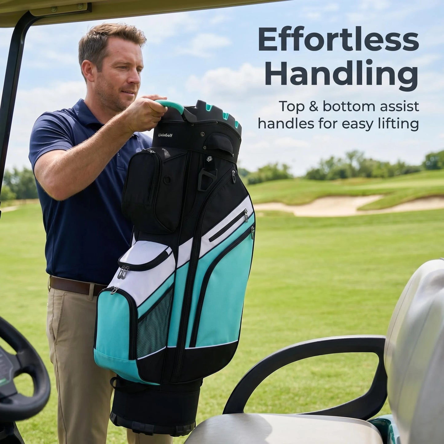 Livsingolf Dopamine Solid Color Golf 14-way cart bag