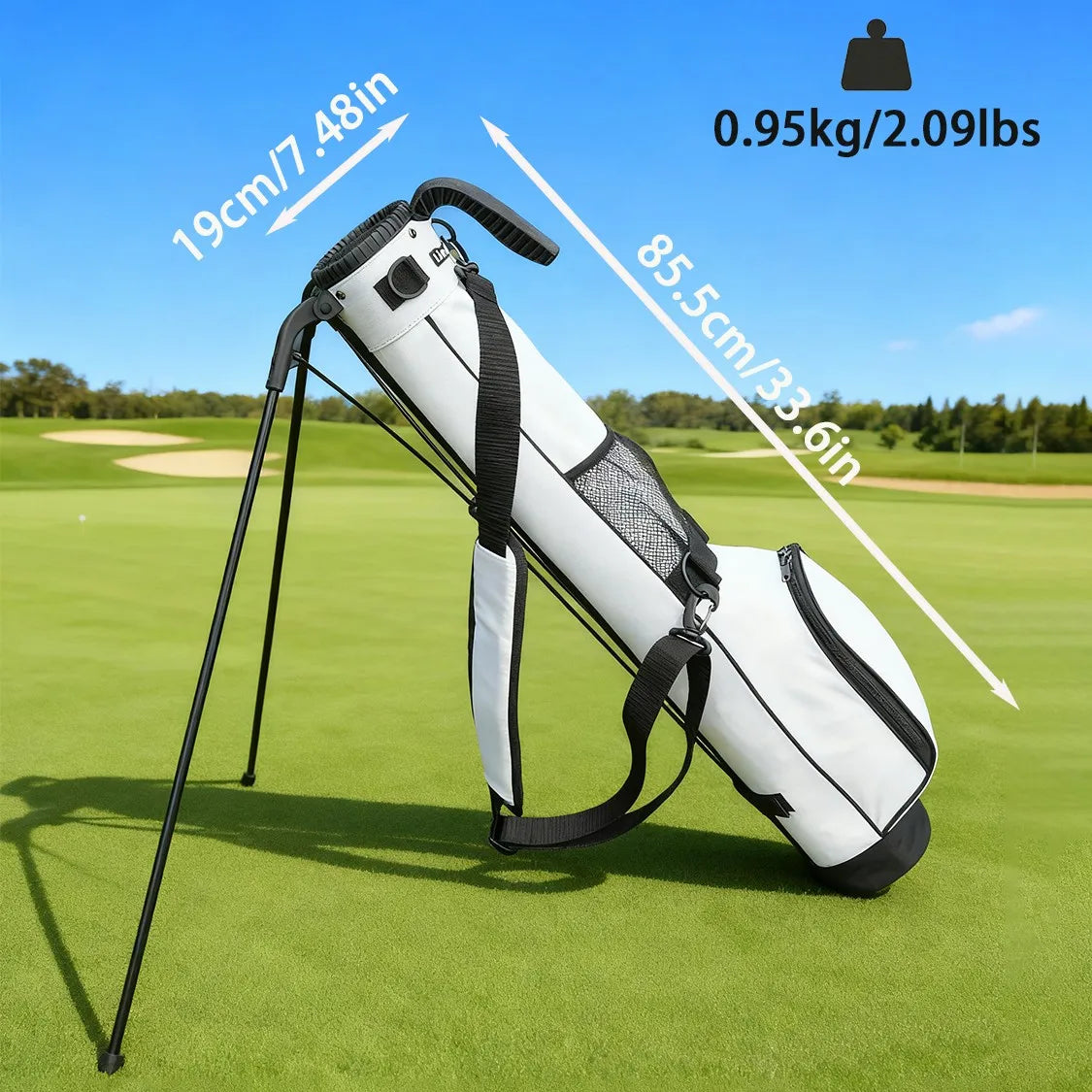 Lightweight golf stand bag, portable golf carry bag with shoulder straps, suitable for the driving range