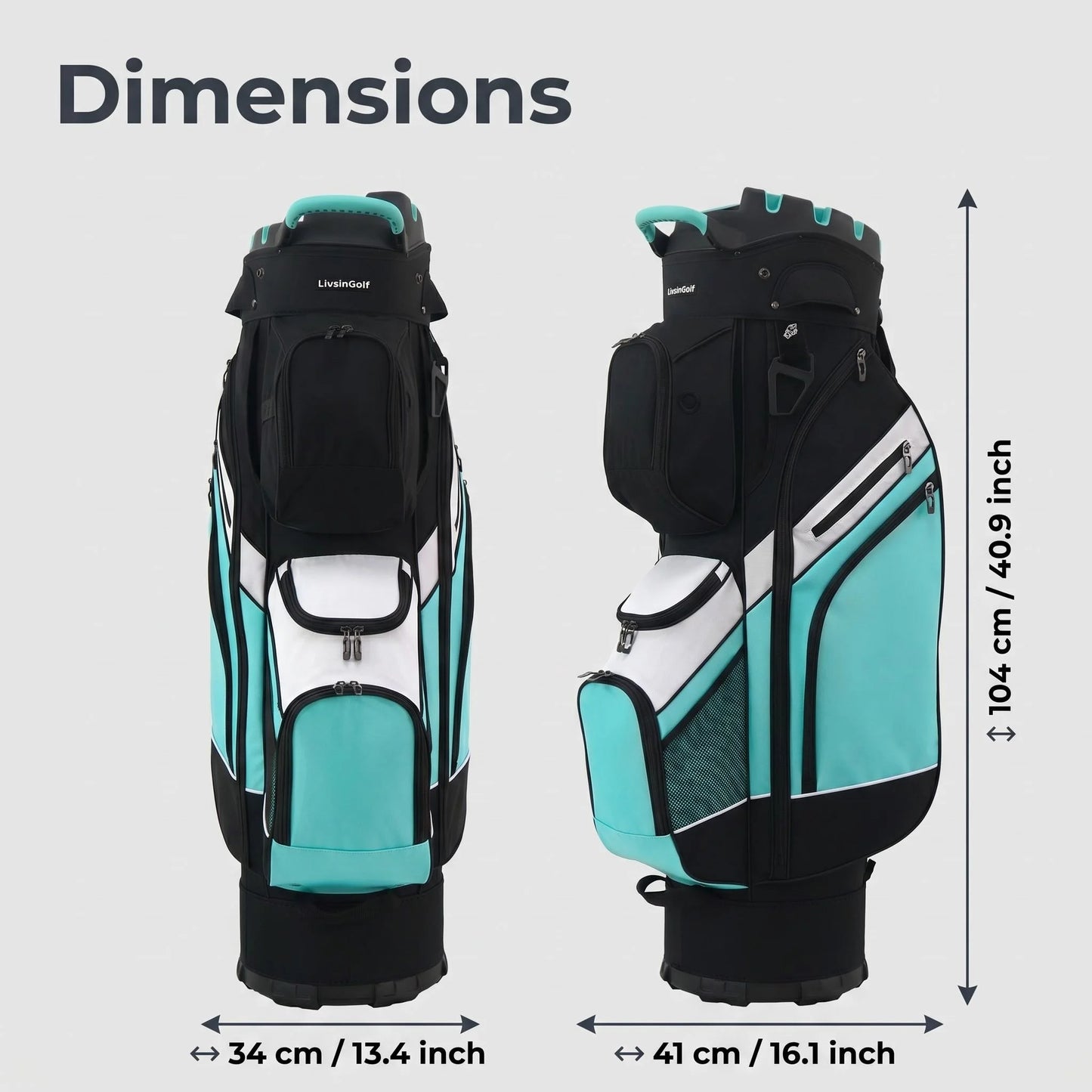Livsingolf Dopamine Solid Color Golf 14-way cart bag