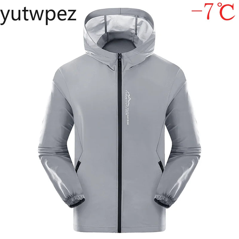 Lightweight Men UV Sun Protection Jackets UPF50+ Sun Blocking Windbreaker Outdoor Hiking Fishing Summer Breathable Skin Coats