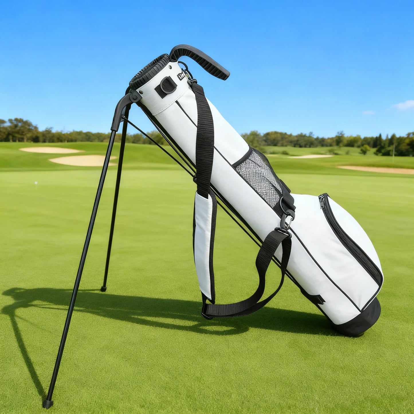 Lightweight golf stand bag, portable golf carry bag with shoulder straps, suitable for the driving range